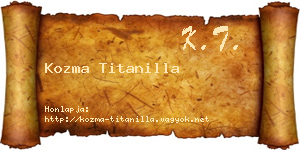 Kozma Titanilla névjegykártya